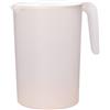 Qikam Caraffa da 2L Plasti-c con coperchio, riutilizzabile, in plastica, con coperchio, senza BP-A, contenitore per acqua limpida, contenitore per latte, succo, tè freddo, limonata