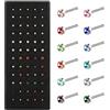 Yolev 60 Pezzi Piercing Naso Borchie per Nostril Piercing in Acciaio Inossidabile Chirurgico Gioielli Ipoallergenici Septum Piercing per il Corpo per Donna Uomo Polsini per Naso con Piercing al Naso
