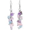 LODMLOER Orecchini Pendenti In Cristallo Di Ametista Fatti A Mano Per Donna - Orecchini Pendenti In Quarzo Rosa Naturale Grezzo Orecchini Con Cristalli, Pietre Preziose Per L'Energia Spirituale Orecchini In C
