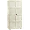 Tontarelli Armadio 4 Moduli 2 Ante 4 Ripiani e Vano Portascope Angora 79X43Xh164 cm Di Tontarelli