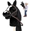 Diealles Shine Hobby Horse, Cavallo con Bastone per Bambini Regalo, Cavalli Giocattolo con Coda Fluente e Cinghia