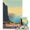 JIANGENNF Puzzle da 1000 pezzi per adolescenti con tema Tenerife, poster, gioco per famiglie, decorazione da parete, per rafforzare l'amore tra le coppie 38x52cm