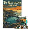 JIANGENNF Puzzle da 1000 pezzi per ragazzi Laguna Blu, gioco per famiglie, decorazione da parete, per rafforzare l'amore tra le coppie 38x52cm