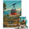 JIANGENNF Puzzle da 1000 pezzi per adulti Téléphérique Toulon, giocattolo fai-da-te, interazione genitore-figlio, rafforza l'amore tra le coppie 50x75cm