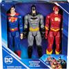 Spin Master DC Comics - Confezione da 3 figure Batman, Superman e The Flash: Figure d'azione da 30 cm - 6072364 - Supereroi Giocattoli - Giocattoli per bambini 3 anni +