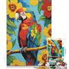 JIANGENNF Puzzle per adulti da 1000 pezzi con pappagalli parlanti gioco pratico per le vacanze a casa per passare il tempo e rafforzare l'amore tra le coppie 38x52cm