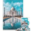 JIANGENNF Puzzle per adolescenti da 1000 pezzi con il riflesso del Taj Mahal gioco per famiglie assemblaggio di modelli per rafforzare l'amore tra le coppie 38x52cm