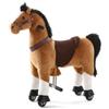 VROOOMY® Cavallo cavalcabile su ruote XS, 3-5 anni, senza batterie, Marrone