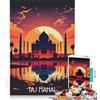 JIANGENNF Puzzle per adulti da 1000 pezzi con il Taj Mahal gioco pratico per le vacanze a casa ideale per passare il tempo e rafforzare l'amore tra le coppie 50x75cm