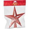 - Puntale albero di Natale a stella rosso H 20 cm