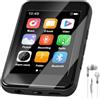 Syluxa Lettore MP4 64G Bluetooth 5.3 con touch screen da 2,4 pollici, lettore MP4 | Lettore musicale HiFi,MP3 Sport con altoparlante/radio FM/registratore, esterno fino a 512 GB, protezione in silicone inclusa