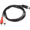 Elprico Maschio Din da 5 Pin a 2 Cavo Maschile, Cavo di Connessione per Lettore CD VCR DVD Phono LD, Coperchio di Cavo PVC da 1,5 M, Plug and Play, Interfaccia con Cavo Maschile da