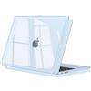 MOSISO Custodia Compatibile con MacBook Air 13 Cover M5 M4 M3 M2 2026-2022 | Finitura Trasparente Cristallina & Angoli Antiurto Case per MacBook Air 13,6 pollici A3449 A3240 A3113 A2681, Celeste