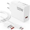 ACANDYA Caricabatterie 120W Ricarica Rapida per Xiaomi POCO F9 Ultra 14T 13T Pro | per HyperCharge Combo con Cavo USB C 2 m per Xiaomi REDMI Note 17 pro max POCO X8 Pro Max POCO F8 Ultra Redmi Note 14 Pro+ 5G