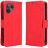 Generico DayQiQiPu Custodia per Fairphone 5 FP5 (6,46 Pollici) Cover in Pelle PU Opaca Retrò, Portafoglio a Libro con Tasca Laterale per Carte, Copertura con Chiusura Magnetica, Rosso