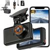 ZEMBSOYA Dashcam anteriore e posteriore, 4K+1080p, scheda di memoria da 64 GB, supporto GPS e Wi-Fi, monitoraggio parcheggio 24 ore, obiettivo grandangolare 170°, registrazione in loop, controllo app, max 128