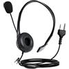 WODASEN Cuffie over-one con microfono Boom PTT Single Ear Overhead Walkie Talkie Cuffie per Midland GMRS/FRS Radio X-tra X-Talker LXT600pa GXT1000 (per Midland 2-Pin/A)