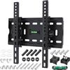 AIOUHMYM Staffa TV Parete 15-55 Pollici VESA 300x300mm | Regolabile in inclinazione, compatibile schermi LED/LCD/OLED piatti e curvi, dotata di viti e accessori di montaggio
