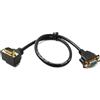 System-S D Sub15 Cavo 50cm HD VGA 15 Pin maschio a femmina DB15 Angolo Down Angled Adattatore