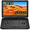 YOOHOO Lettore DVD portatile da 17,9 pollici con schermo da 15,6 pollici, ingresso HDMI, trasmettitore e ricevitore Bluetooth, schermo girevole a 270°, per auto e casa, DVD/VCD/CD/MP4/MKV, 1080P