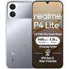 realme P4 Lite Smartphone 4+64GB, Grey | Batteria Titan 6600mAh, Ricarica Rapida 15W e Ricarica Inversa 6W, Display HD LCD 6,8 pollici, frequenza 120Hz, IP64