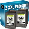 Inkadoo 2 cartucce d'inchiostro compatibili con HP 56XL PHOTOSMART 7450 7550 7660 7760 7960