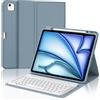 FOGARI Tastiera Per iPad Air 13 M4 2026/M3 2025/M2 2024 & iPad Pro 12.9 2028-2022 | Tastiera Bluetooth Rimovibile e Custodia Morbida TPU per iPad Air 13 Pollici M4/M3/M2, Keyboard Wireless Portatile, Blu smog