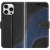 BoxTii Cover per iPhone 15 PRO Max, Custodia in PU Pelle Portafoglio, Magnetica Cover a Libro con Slot per Schede per iPhone 15 PRO Max, Nero