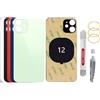 BAYERQ Vetro posteriore di ricambio compatibile con iPhone 12 - Cover in vetro (verde)