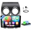 VECHTEL Autoradio Bluetooth 9 per Nissan Qashqai J10 2006-2016 (gris fer sans fil Carplay Android Auto, EQ, WiFi GPS, Mirror Link, RDS/FM Radio 2 Din