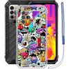 KJYFOANI Custodia per Ulefone Power Armor 18 Ultra (6.58), Trasparente Morbido Custodie Protettivo, Ultra Sottile Silicone Case Anti-Graffio Cover per Ulefone Power Armor 18 Ultra - Graffiti