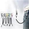 FACAIIO Corda retrattile per attrezzi da pesca, bobina anti-smarrimento | Pinze per canne e mulinelli in filo di acciaio resistente in PVC, blocco di sicurezza per alpinismo, 26 cm di lunghezza