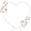 Fyssnn Arco da matrimonio a forma di cuore, libera da appoggiare, 200 x 210 cm, a forma di cuore, per arco di palloncini, adatta per matrimoni, feste di compleanno, banchetti e altre celebrazioni