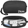 Alyvisun Organizer viaggio - per cavi e accessori di ricarica 21CM | Organizer Oxford idrorepellente con fasce elastiche e tasca in rete per cavi caricabatterie power bank e accessori