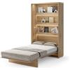 homevita Letto a scomparsa Bed Concept con rete a doghe, Murphy bed ribaltabile | Armadio letto, piano letto 120x200 cm per 1 persona, prof. 46 cm, Soft-Close, pistoni a gas, BC2, verticale, rovere Artisan