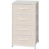 EMPOTEC Cassettiera Multiuso con Cassetti, Comò, Comodino, Mobiletto Salvaspazio con Piano MDF, Organizzatore per Camera da Letto, Bagno, Cucina, Soggiorno, Ufficio e Corridoio (4 Cassetti 40x30x80)