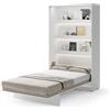homevita Letto a scomparsa Bed Concept con rete a doghe, Murphy bed ribaltabile | Armadio letto, piano letto 120x200 cm per 1 persona, prof. 46 cm, Soft-Close, pistoni a gas, BC2, verticale, bianco opaco