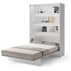 homevita Letto a scomparsa Bed Concept con rete a doghe, Murphy bed ribaltabile | Armadio letto, piano letto 140x200 cm per 2 posti, prof. 46 cm, Soft-Close, pistoni a gas, BC1, verticale, bianco opaco
