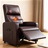 Liorphid Poltrona Reclinabile Elettrica, Poltrona Relax Elettrica Reclinazione 90°-165° con Massaggio Vibrante 4 Punti e Funzione Riscaldante, 2 Memorie Di Posizione, Poggiapiedi, Telecomando, Tasche Laterali