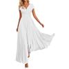 Vhersily Donna Vestiti Lunghi Curvy Scollo A V da Matrimonio Elegante Vestito A Pieghe in Chiffon Abito Maxi Damigella Sexy Abiti Aderente Bodycon Vestiti Primavera per Cocktail Cerimonia Sera