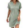 Generico Vestito Donna Estivo Vestiti Estivi Abitini Elegante Vestitini Larghi Lino Tubino Leggero Abitino Mare Primaverile Abito Vestitino Boho Prendisole Estate