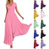 Vhersily Donna Vestiti Lunghi Curvy Scollo A V da Matrimonio Elegante Vestito A Pieghe in Chiffon Abito Maxi Damigella Sexy Abiti Aderente Bodycon Vestiti Primavera per Cocktail Cerimonia Sera