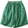 Generico Pantaloncini Corti Lino Donna Estivi Shorts Trekking Pantalone Mare Yoga Bermuda Corta Estiva Corto Pinocchietto Spiaggia Pinocchietti Cotone Capri Lavoro