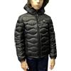 Blauer Giubbotto Lowell Piumino a Onde Nero con Cappuccio | Trapuntatura a Onde, Cappuccio Rimovibile, Patch con Strass, Tasche con Zip, Stile Bomber