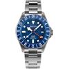 Seestern S462 Automatico Titanio GMT Blu Datario Zaffiro 24h Orologio Uomo