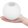 CIMAXIC Paralume in Vetro Satinato Bianco, Globo Rotondo per Lampada | Foro Centrale 5,5 CM, Finitura Opaca Lattiginosa, per Luce Interna e Sostituzione