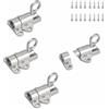 YINGLUOEU 4 Pezzi Rimbalzo Serratura Porta Automatico in Alluminio con Viti | Chiavistello a Molla Serratura a Chiavistello per Porte in Legno, Finestre, Porte di Armadi (Silver)