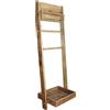 Milani Home - libreria scaffale da bagno in pino riciclato naturale, 62 x 45 x 175 cm