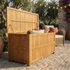 Milani Home - baule porta cuscini da giardino, legno di acacia, contenitore, apertura assistita, 130 x 55 cm