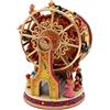 Dekohelden24 Carillon Ruota panoramica con Suono, in Poly colorato con Simpatici orsacchiotti, Dimensioni (L x P x A) 14 x 9 x 14 cm